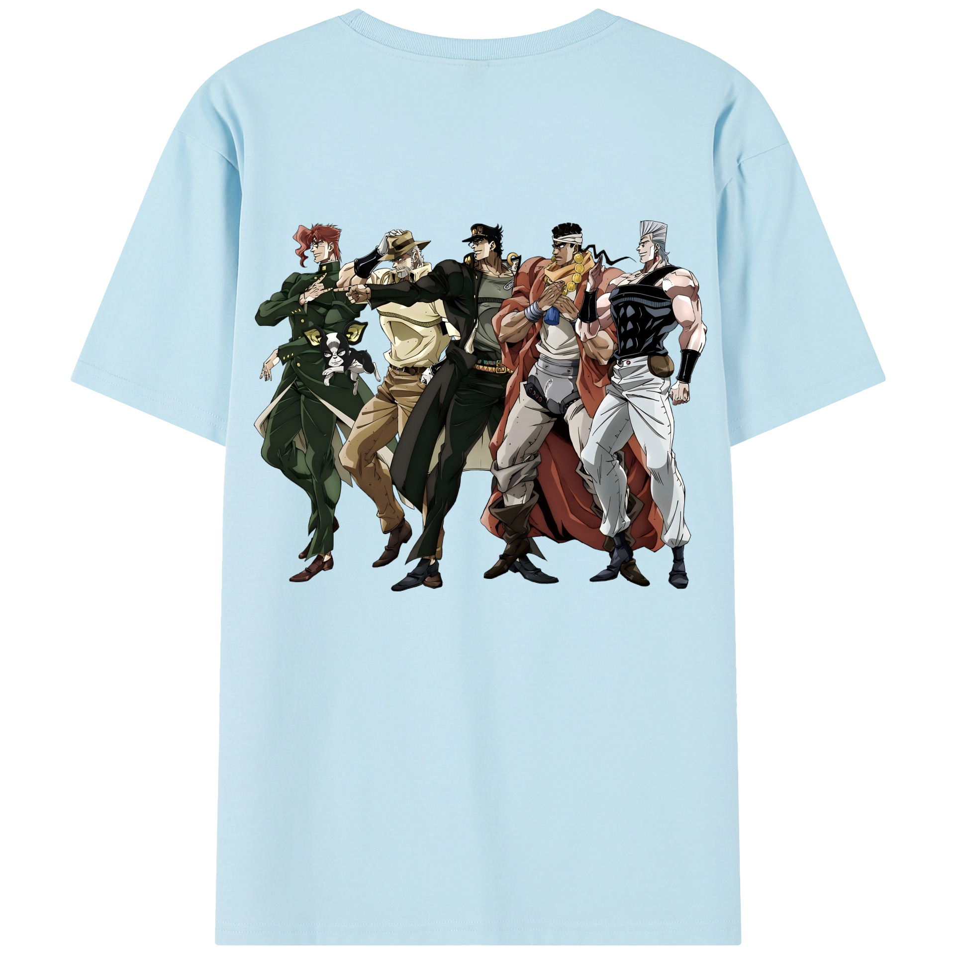 （画像用） ジョジョの奇妙な冒険 JoJo's Bizarre Adventure 綿100％半袖Tシャツ（背面プリント）